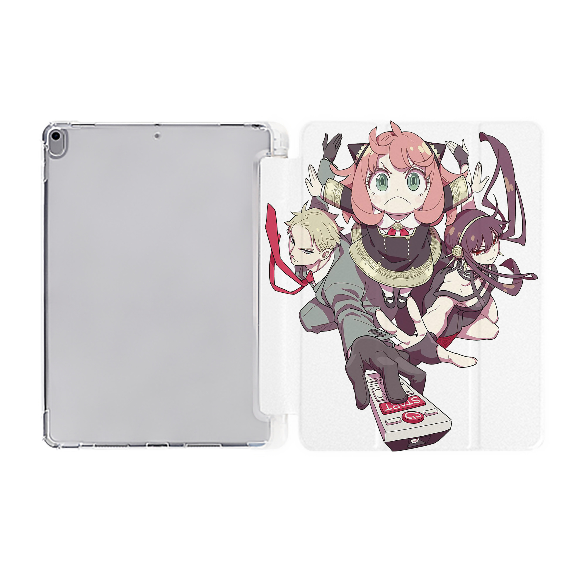 （画像用） SPY×FAMILY间谍家家酒 IPad ケース ペン収納付き 三つ折りスタンド PUレザー×シリコン 対応機種9.5/10.5/10.9インチ